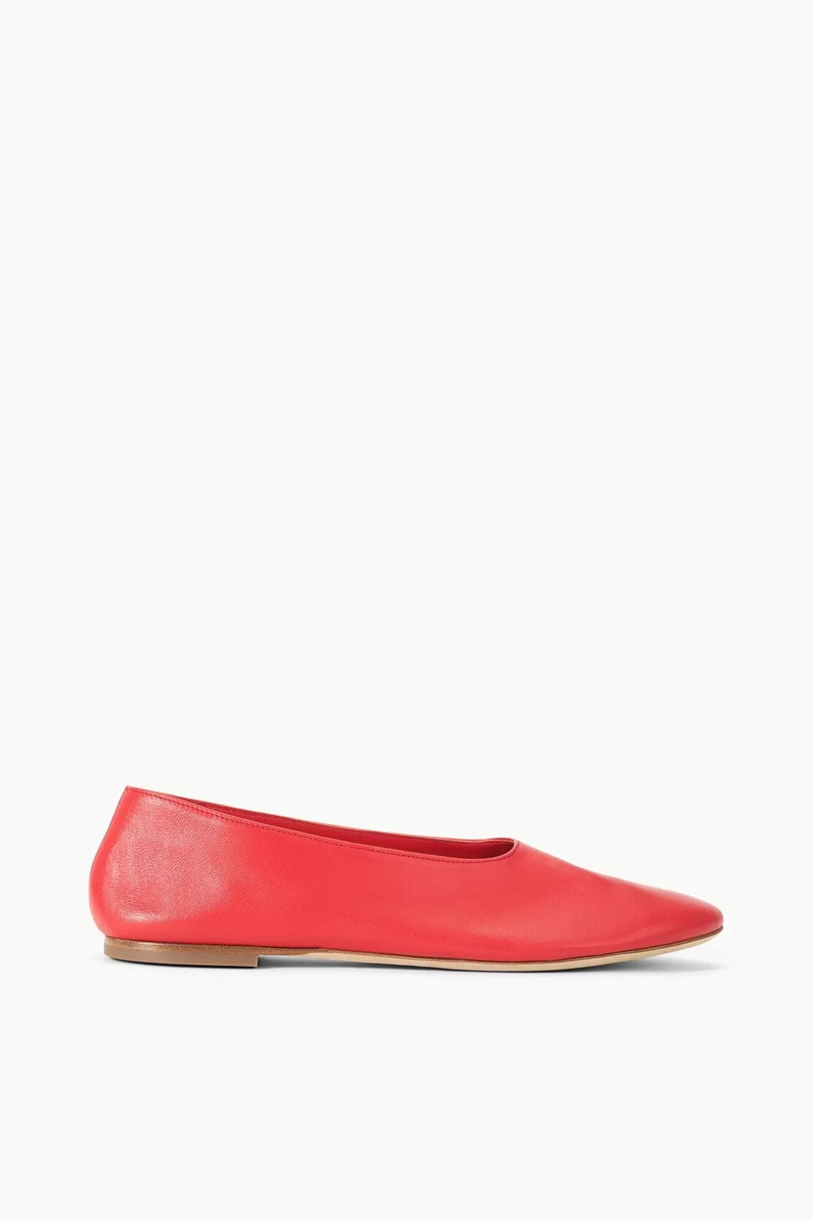 STAUD ALBA BALLET FLAT  RED ROSE