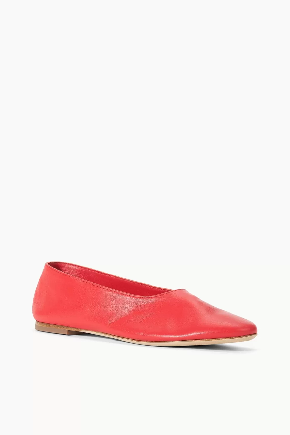 STAUD ALBA BALLET FLAT  RED ROSE