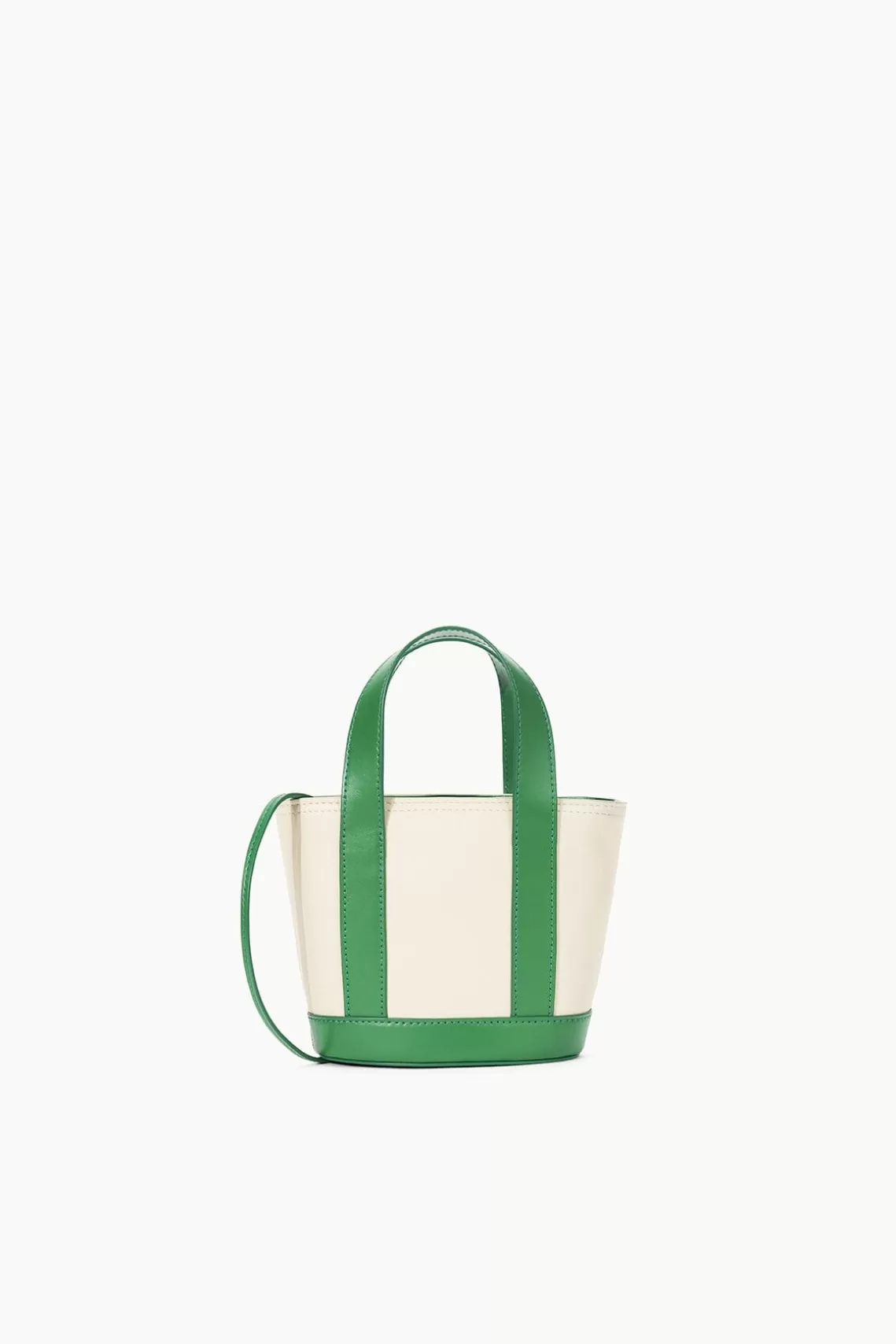 STAUD ALLORA MICRO TOTE  CREAM LEAF