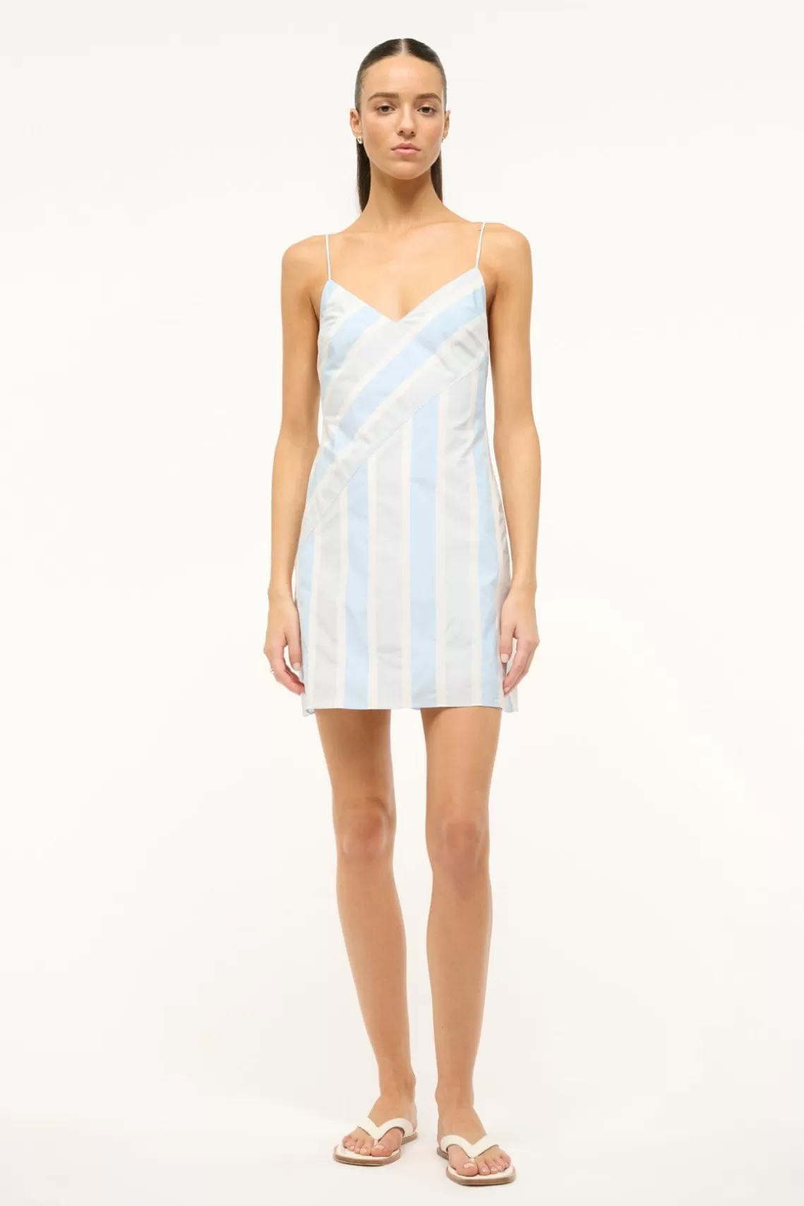 STAUD BIANCO DRESS  ADRIATIC STRIPE