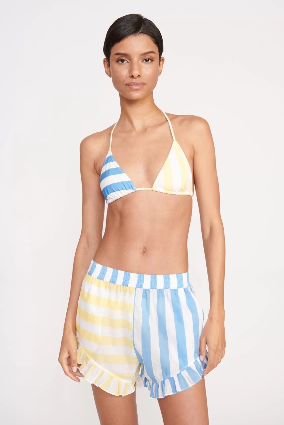 STAUD BOYANA SHORT  BUTTERCUP SEASHORE STRIPE