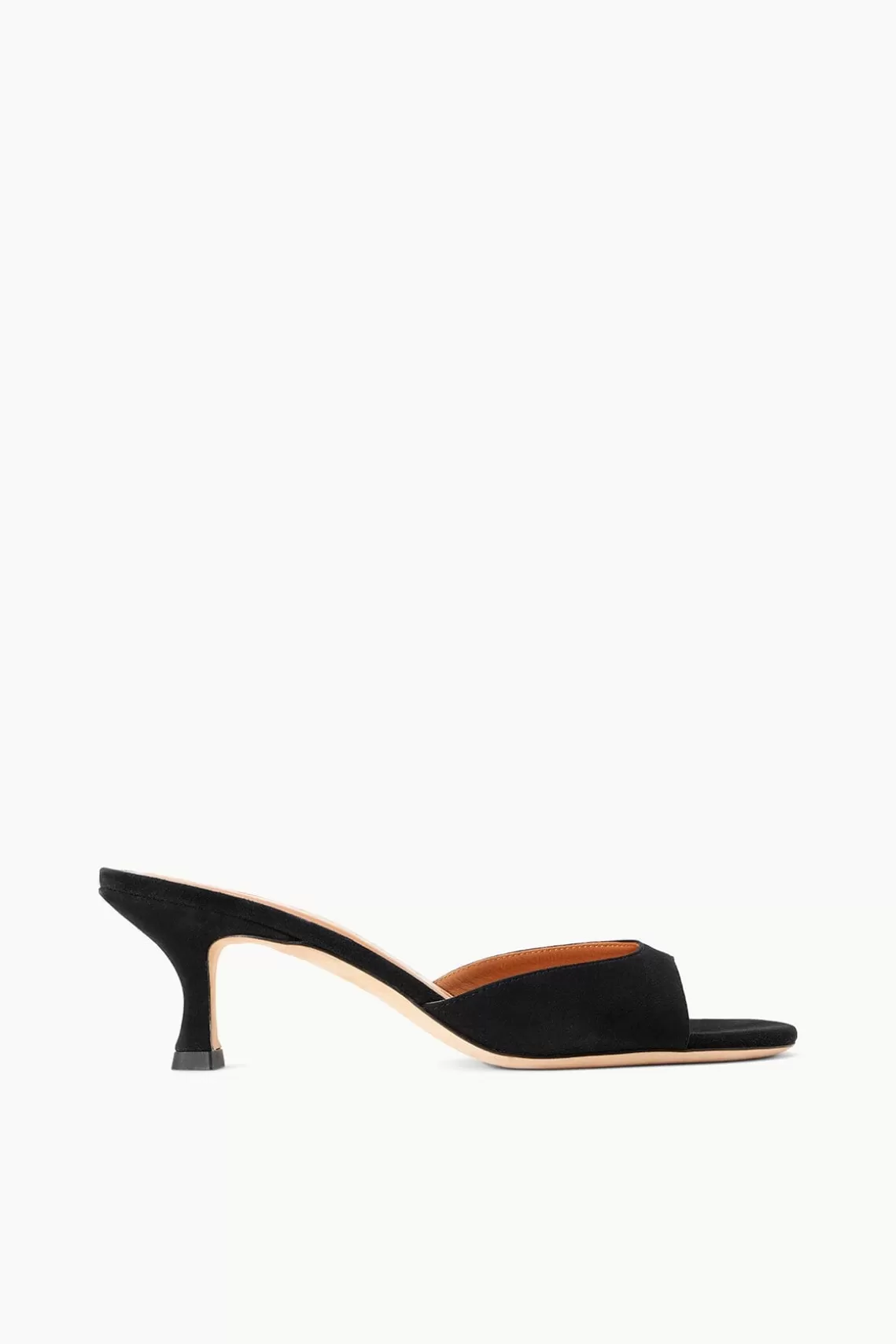 STAUD BRIGITTE MULE  BLACK SUEDE