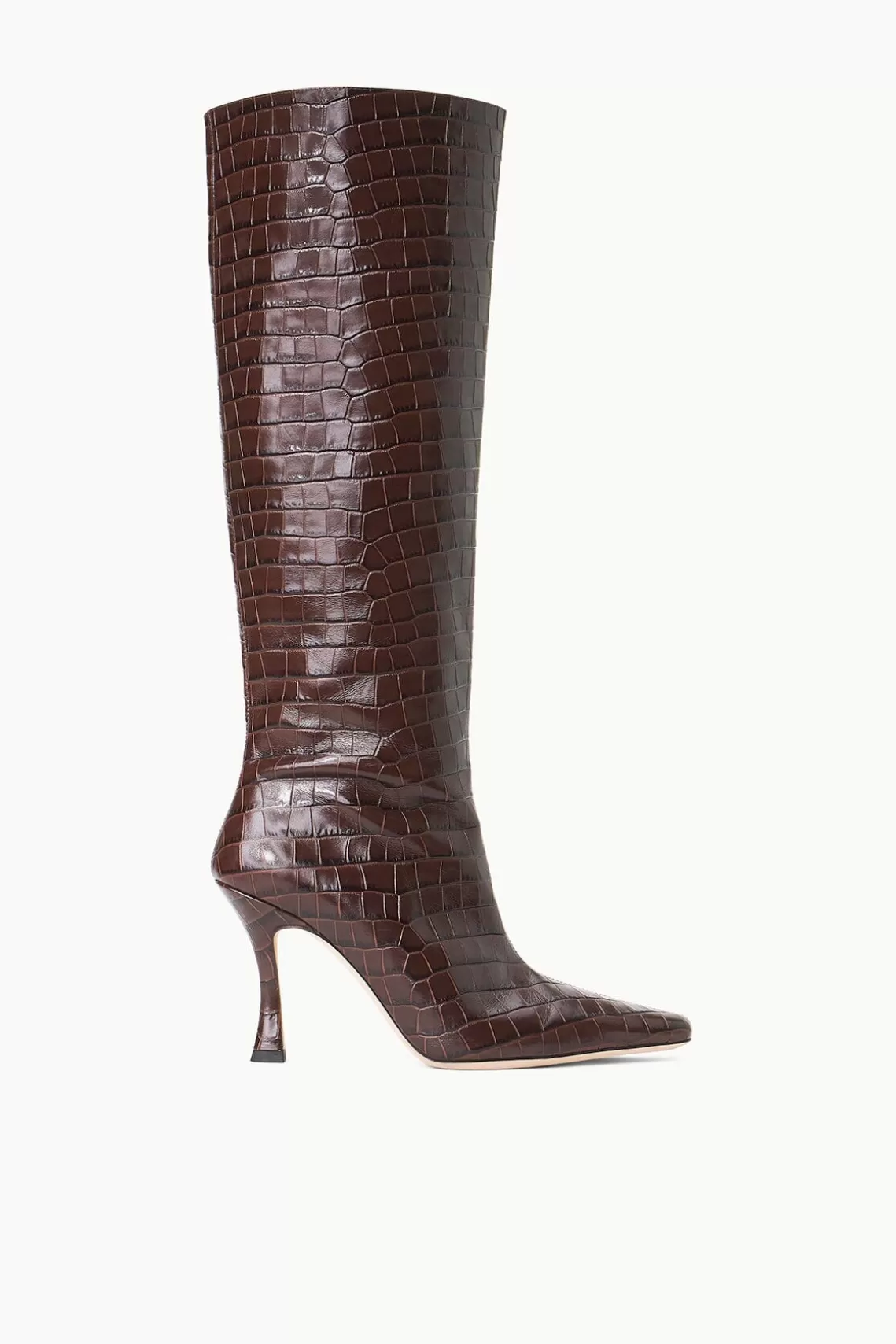 STAUD CAMI BOOT  ESPRESSO CROC EMBOSSED