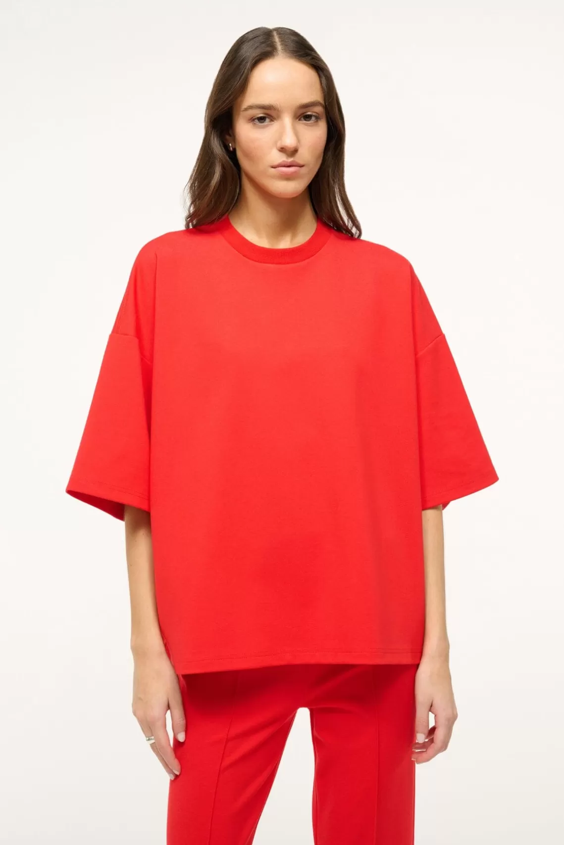 STAUD CAPSULE TOP  RED ROSE