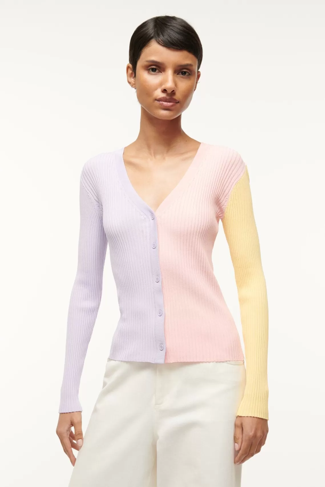 STAUD CARGO SWEATER  PINK SHERBET