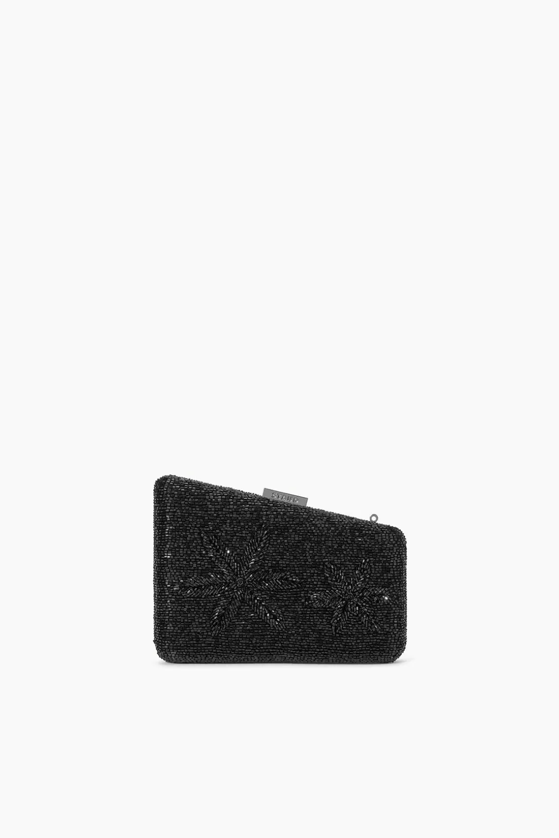 STAUD CARMELLA BEADED CLUTCH  BLACK STARFISH