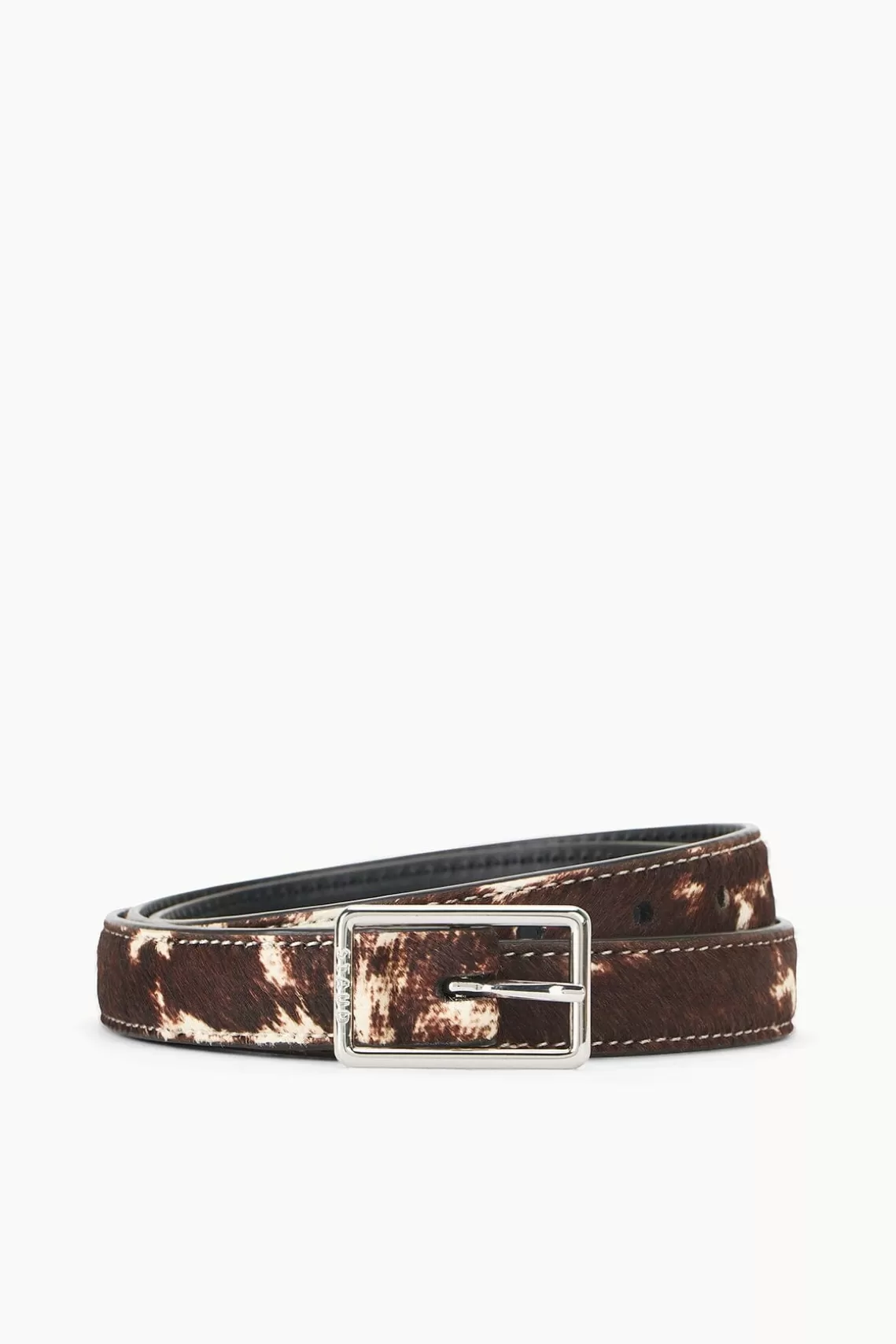 STAUD CLASSIC WAIST BELT  BROWN & TAN HAIRCALF