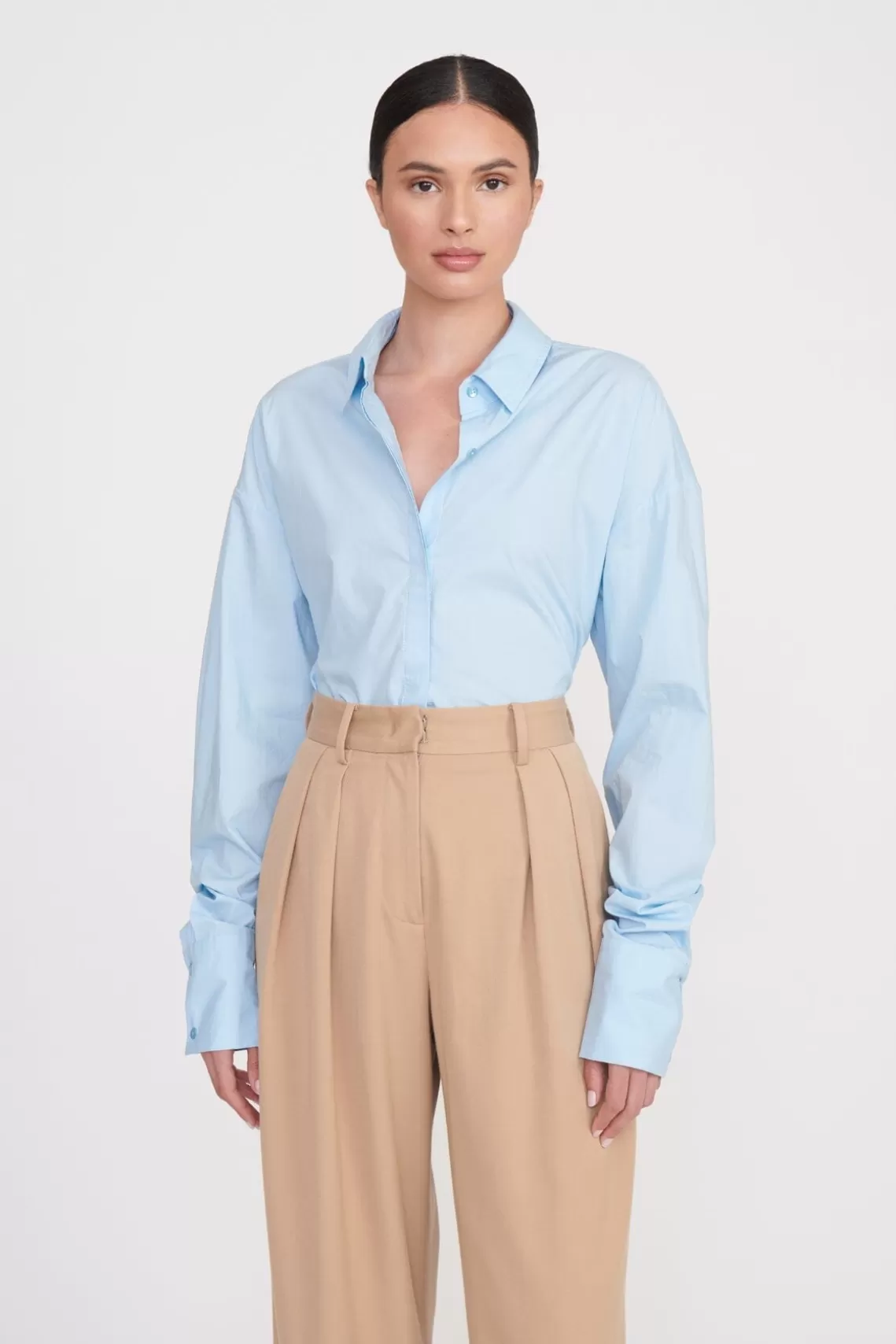 STAUD COLTON SHIRT  FRENCH BLUE