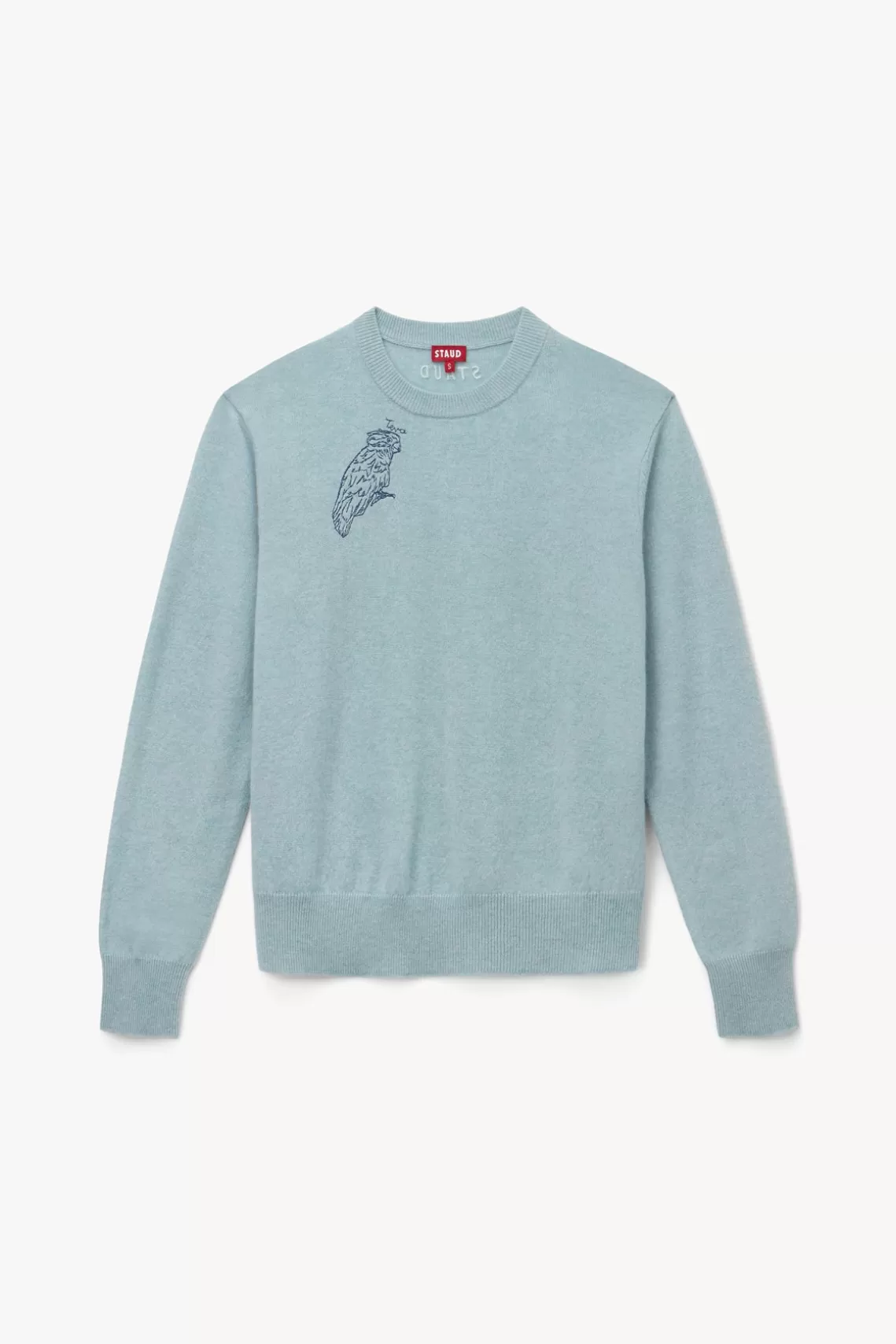 STAUD CUSTOM x C.BONZ CASHMERE SWEATER  LIGHT BLUE