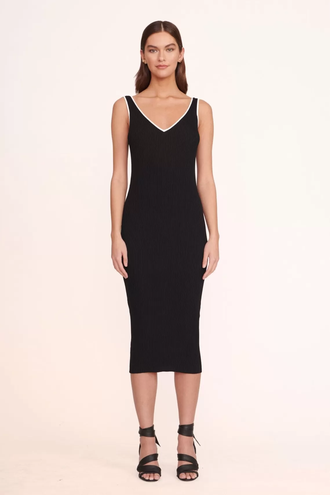 STAUD DANA DRESS  BLACK