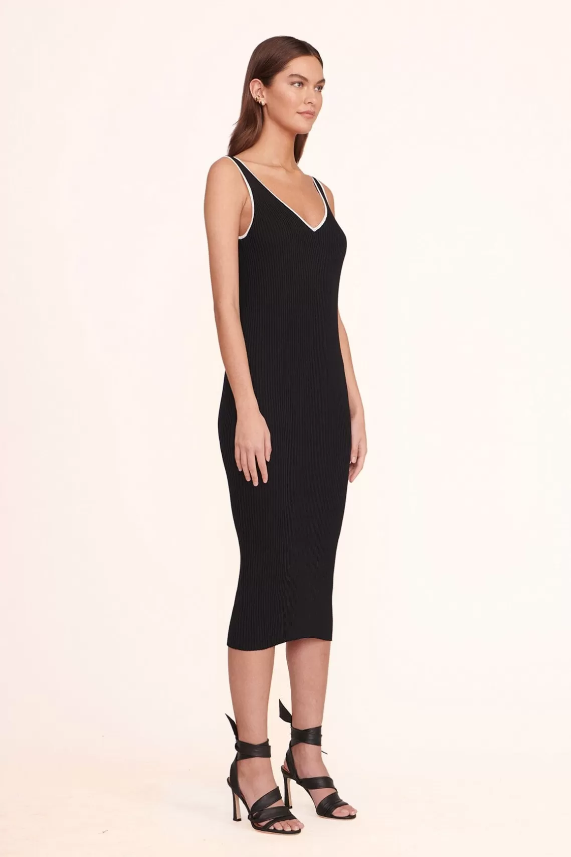 STAUD DANA DRESS  BLACK