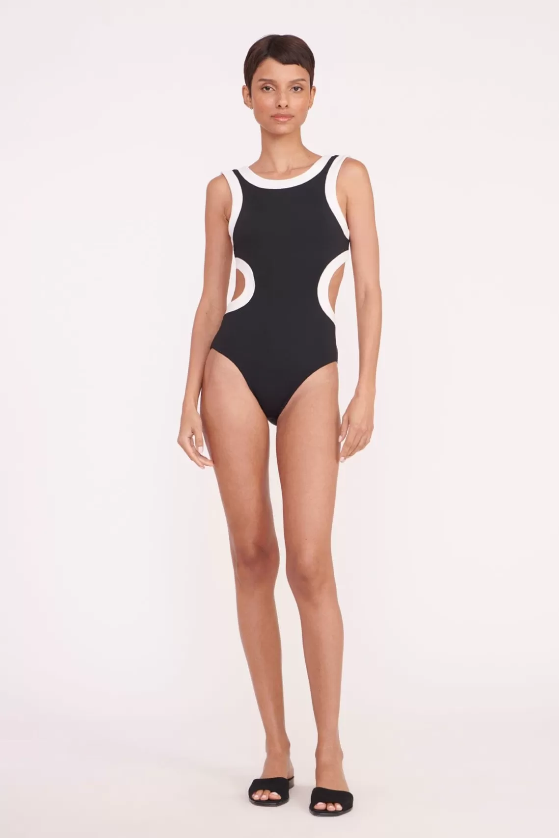 STAUD DOLCE ONE PIECE  BLACK WHITE