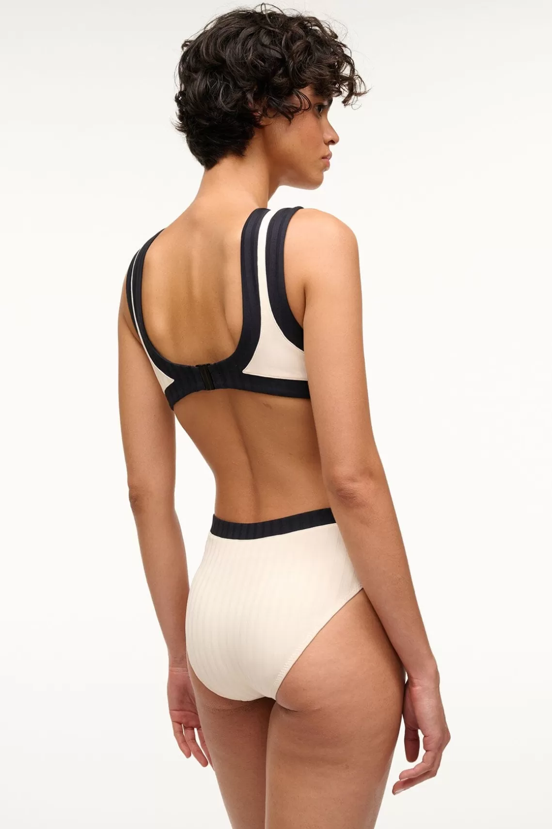 STAUD DOLCE ONE PIECE  IVORY BLACK