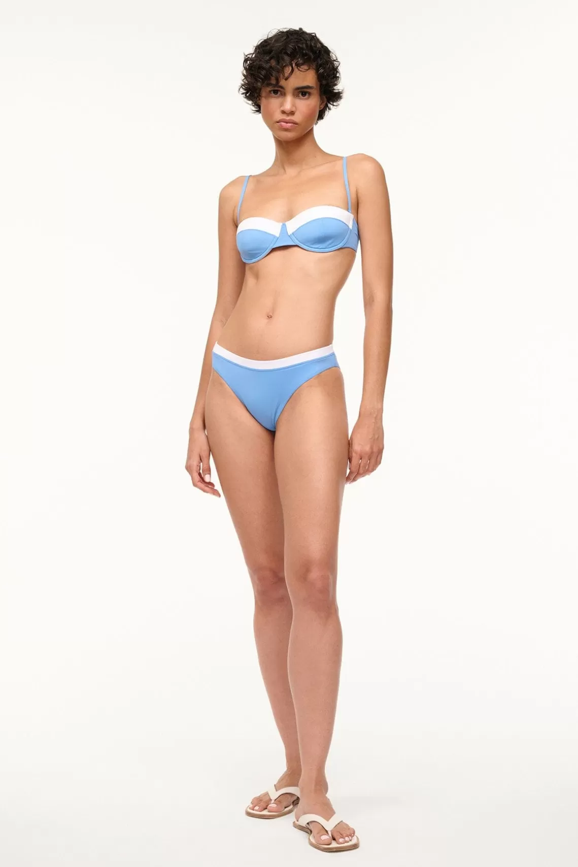 STAUD GEMMA BIKINI BOTTOM  AZURE WHITE