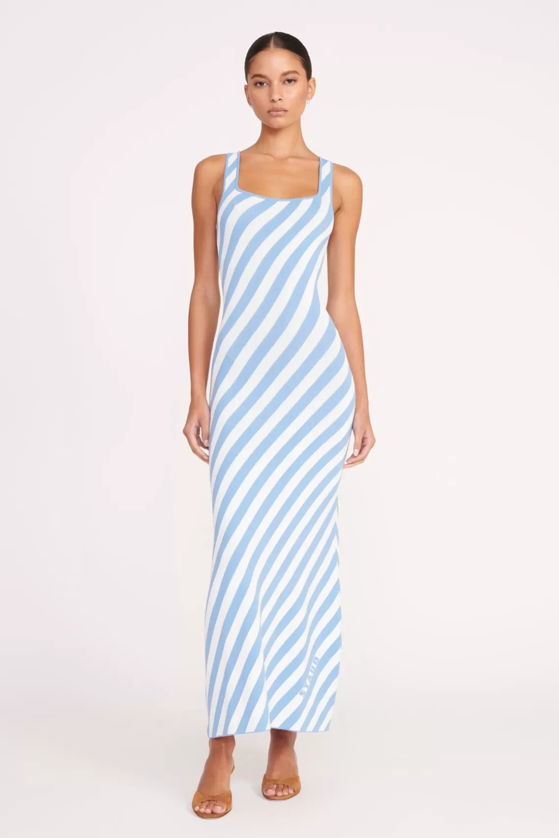 STAUD KATIE DRESS  BLUE SEASHORE STRIPE