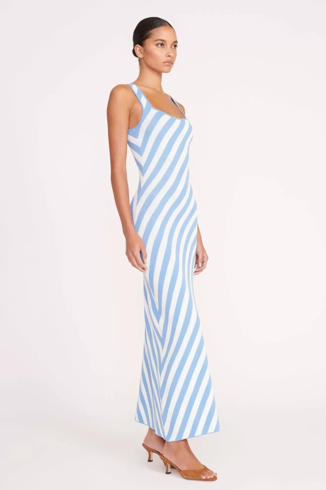 STAUD KATIE DRESS  BLUE SEASHORE STRIPE