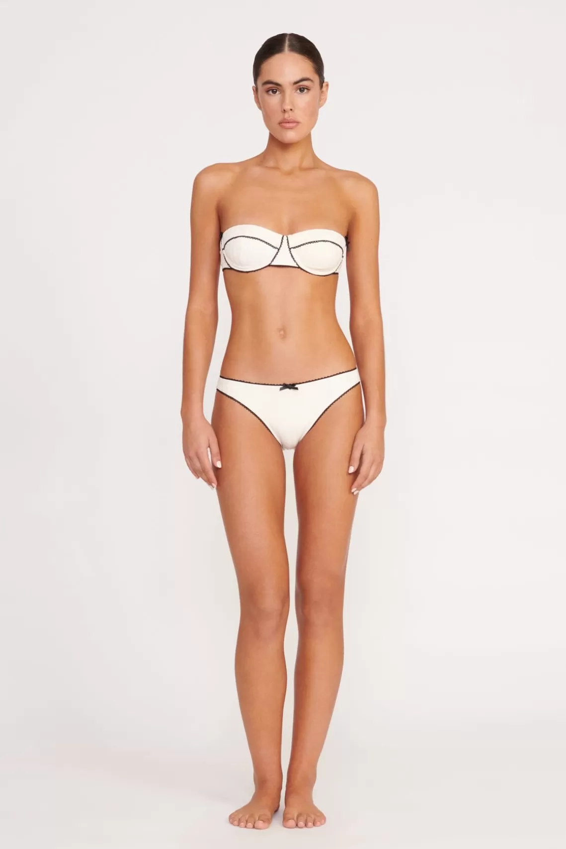 STAUD KIT BIKINI BOTTOM  IVORY BLACK