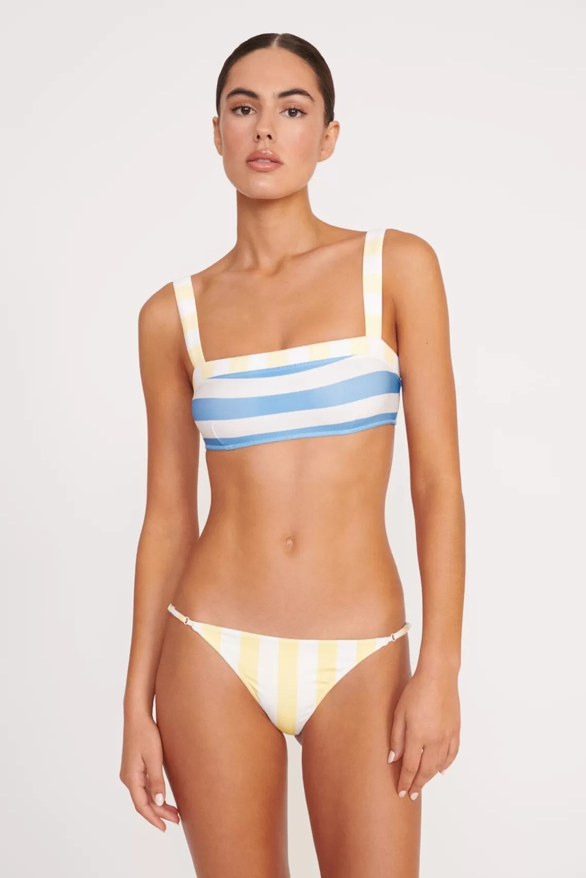 STAUD LIV BIKINI TOP  BUTTERCUP SEASHORE STRIPE