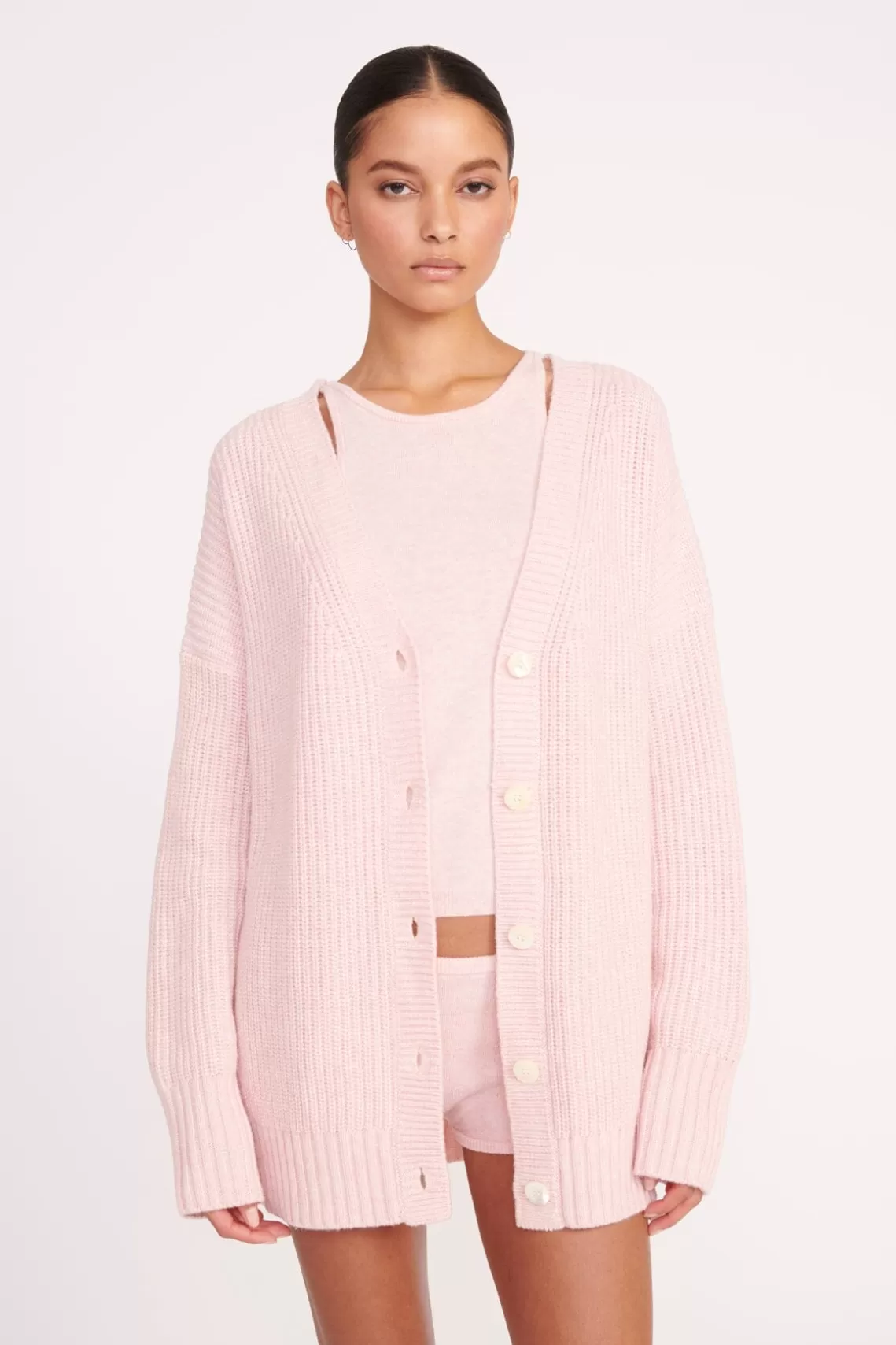 STAUD MATILDA CARDIGAN  CHERRY BLOSSOM