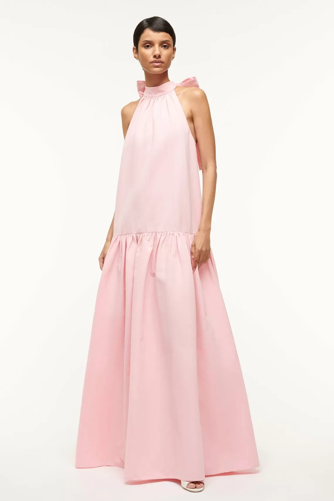 STAUD MAXI MARLOWE DRESS  PEARL PINK