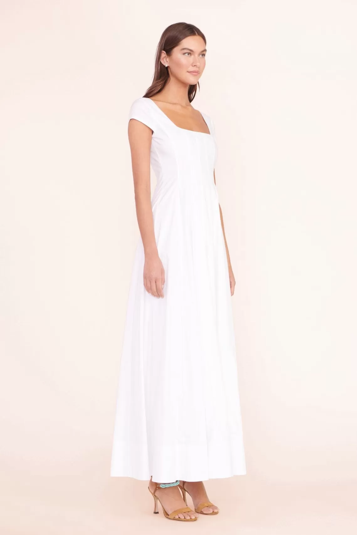 STAUD MAXI SHORT SLEEVE WELLS DRESS  