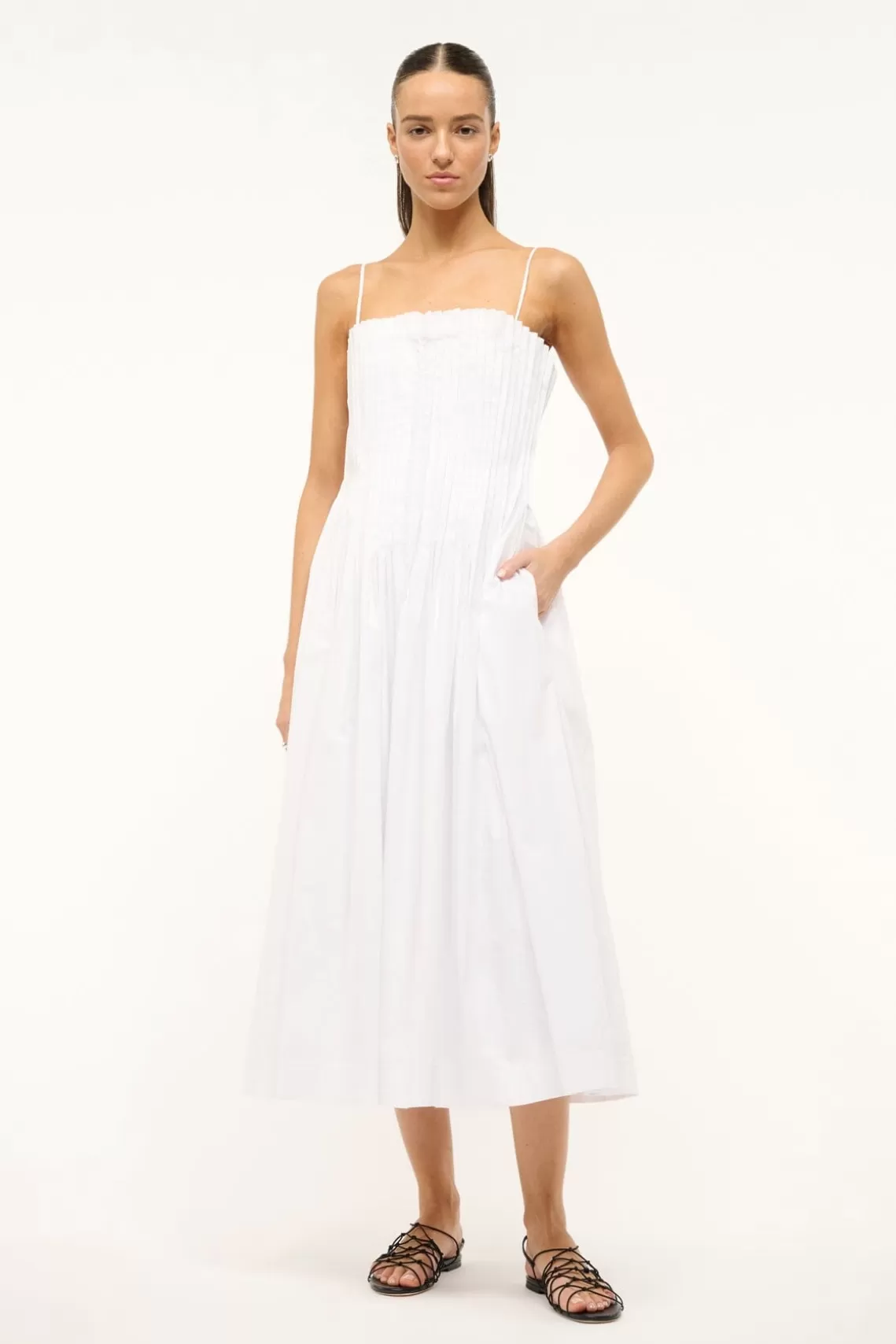 STAUD MIDI BELLA DRESS  