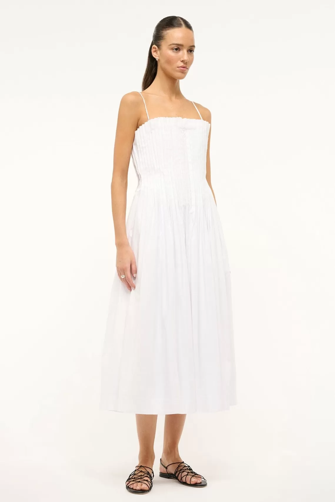 STAUD MIDI BELLA DRESS  