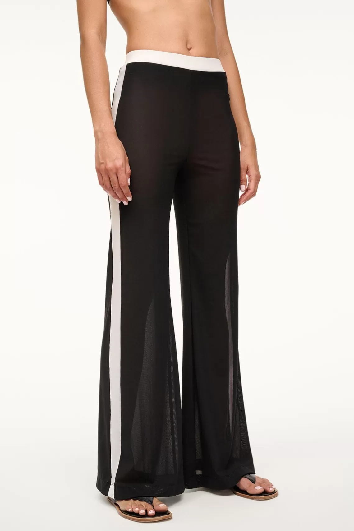 STAUD MILO COVERUP PANT  BLACK WHITE