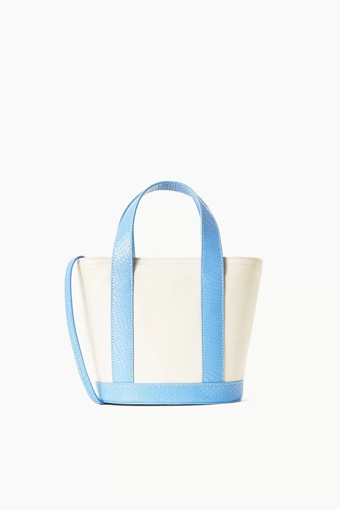 STAUD MINI ALLORA TOTE  CREAM BLUE