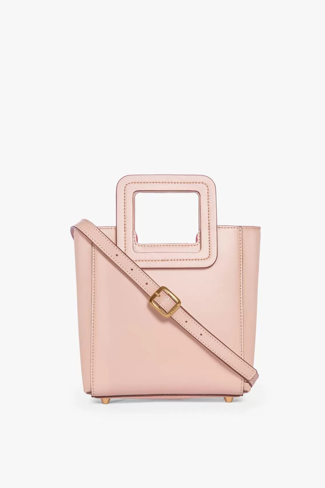 STAUD MINI SHIRLEY LEATHER BAG  