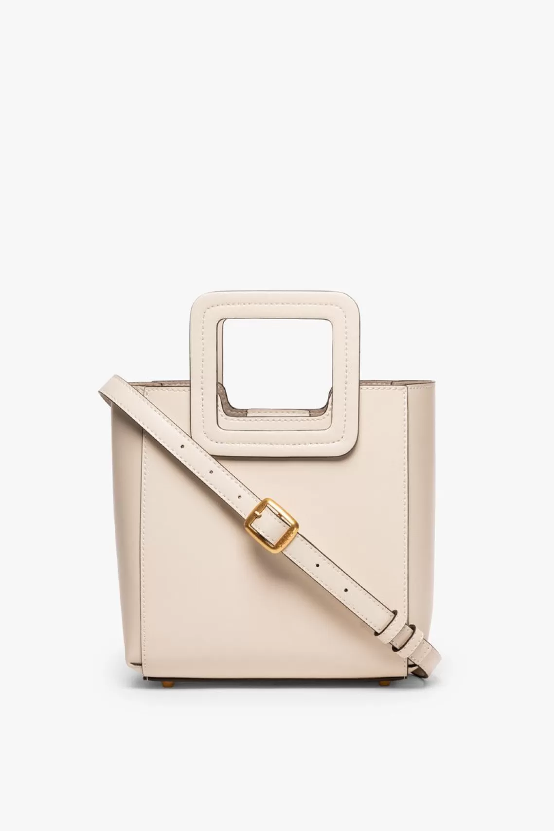 STAUD MINI SHIRLEY LEATHER BAG  