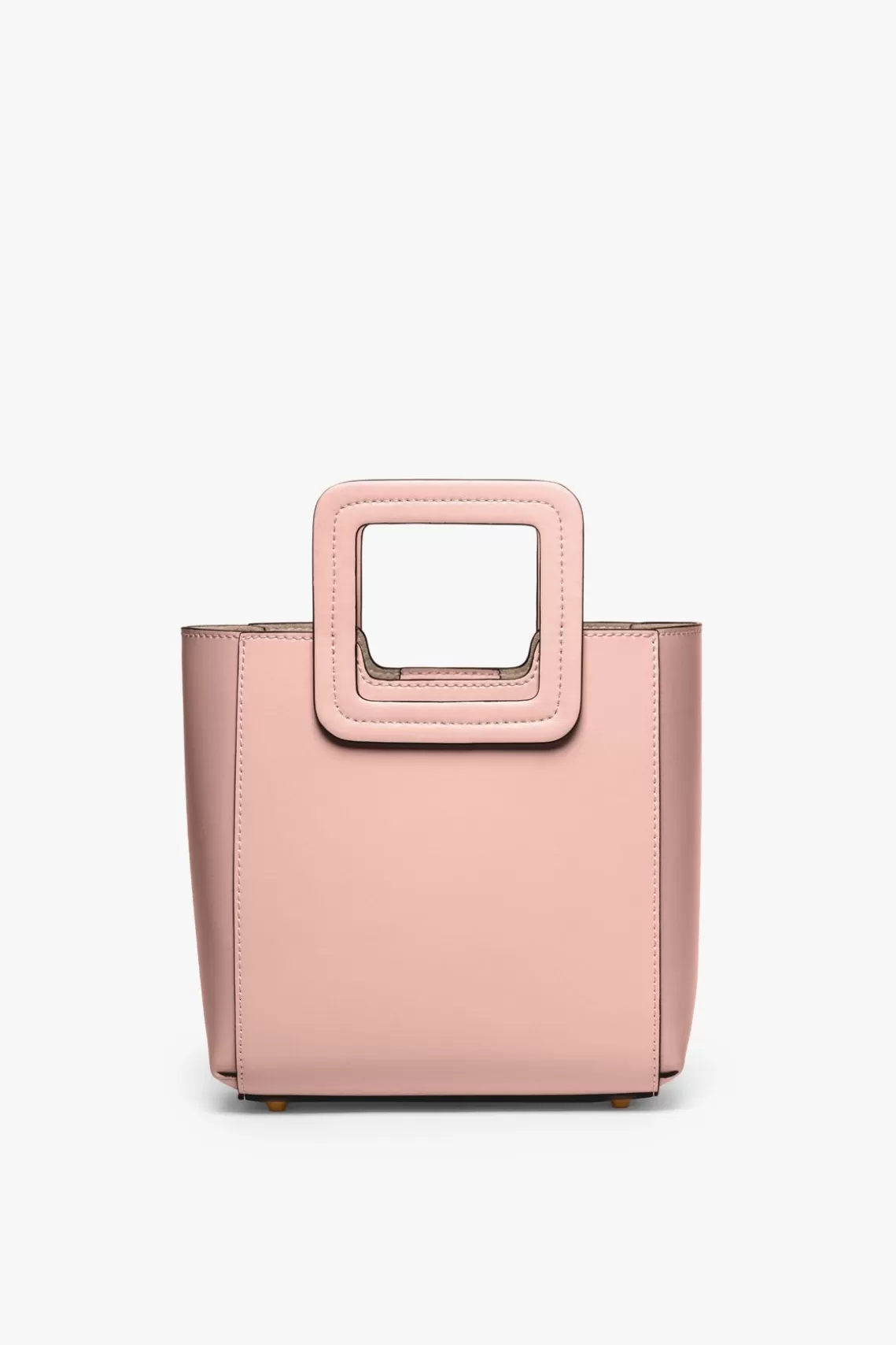 STAUD MINI SHIRLEY LEATHER BAG  DARK BLUSH