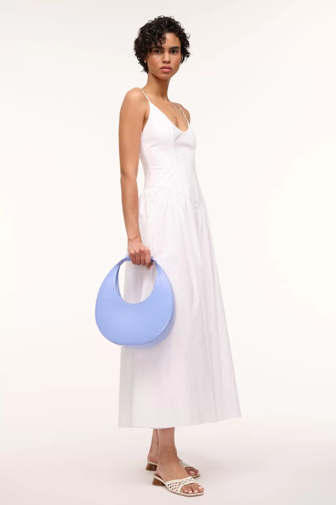 STAUD MOON BAG  BLUE HYDRANGEA