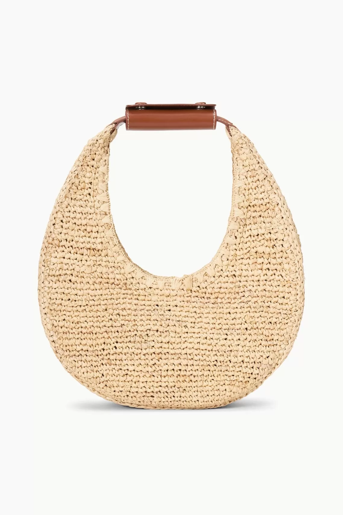 STAUD MOON RAFFIA BAG  NATURAL RAFFIA