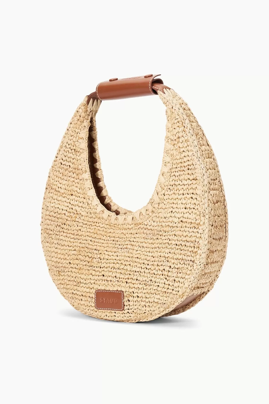 STAUD MOON RAFFIA BAG  NATURAL RAFFIA