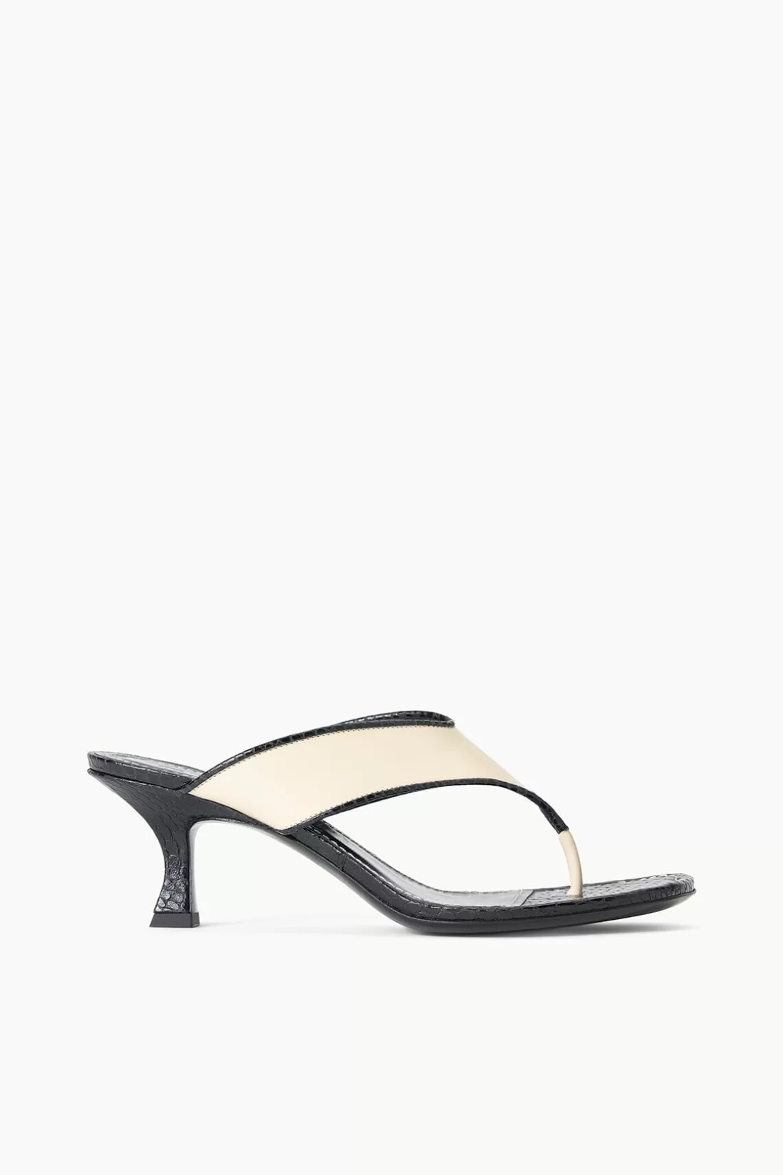 STAUD NATALIA THONG SANDAL  CREAM BLACK