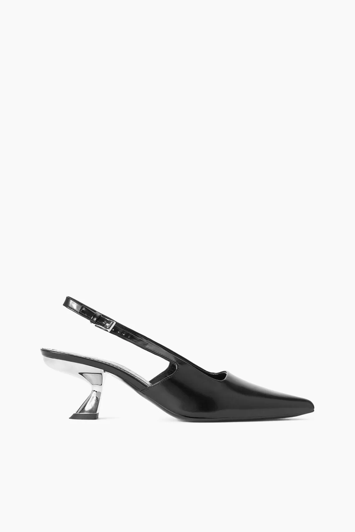 STAUD NEVE SLINGBACK HEEL  BLACK METALS