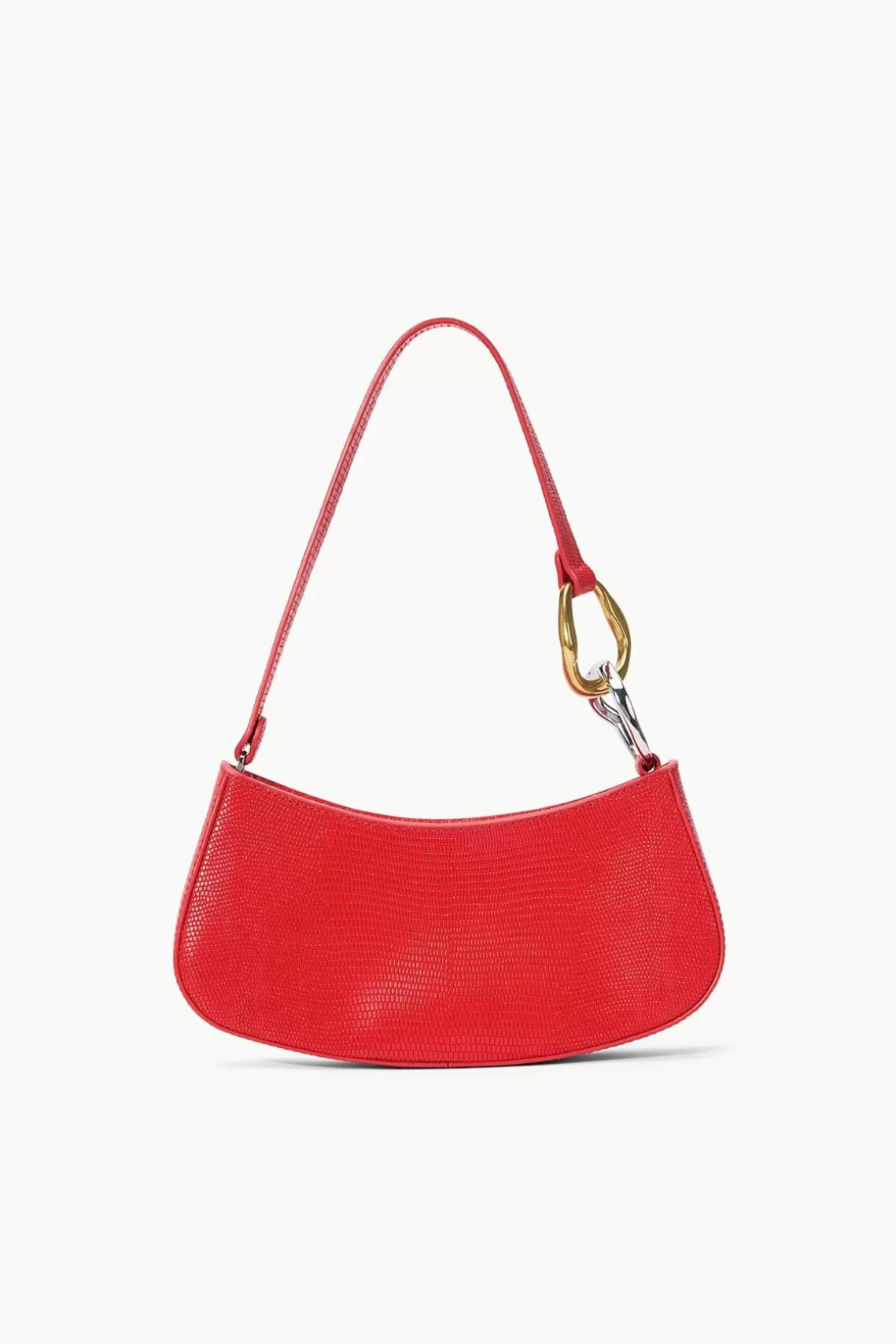 STAUD OLLIE BAG  RED ROSE