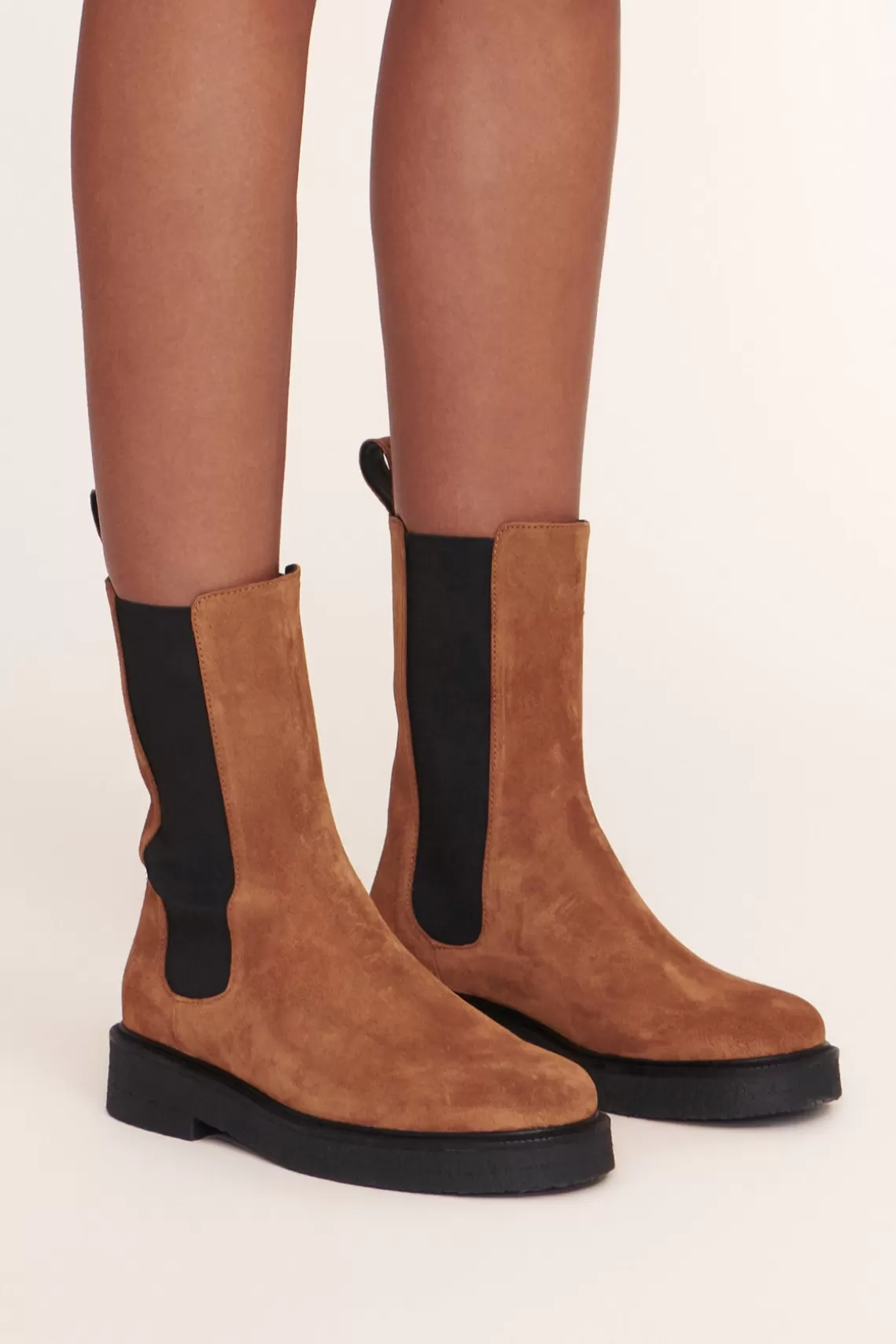 STAUD PALAMINO BOOT  TAN BLACK