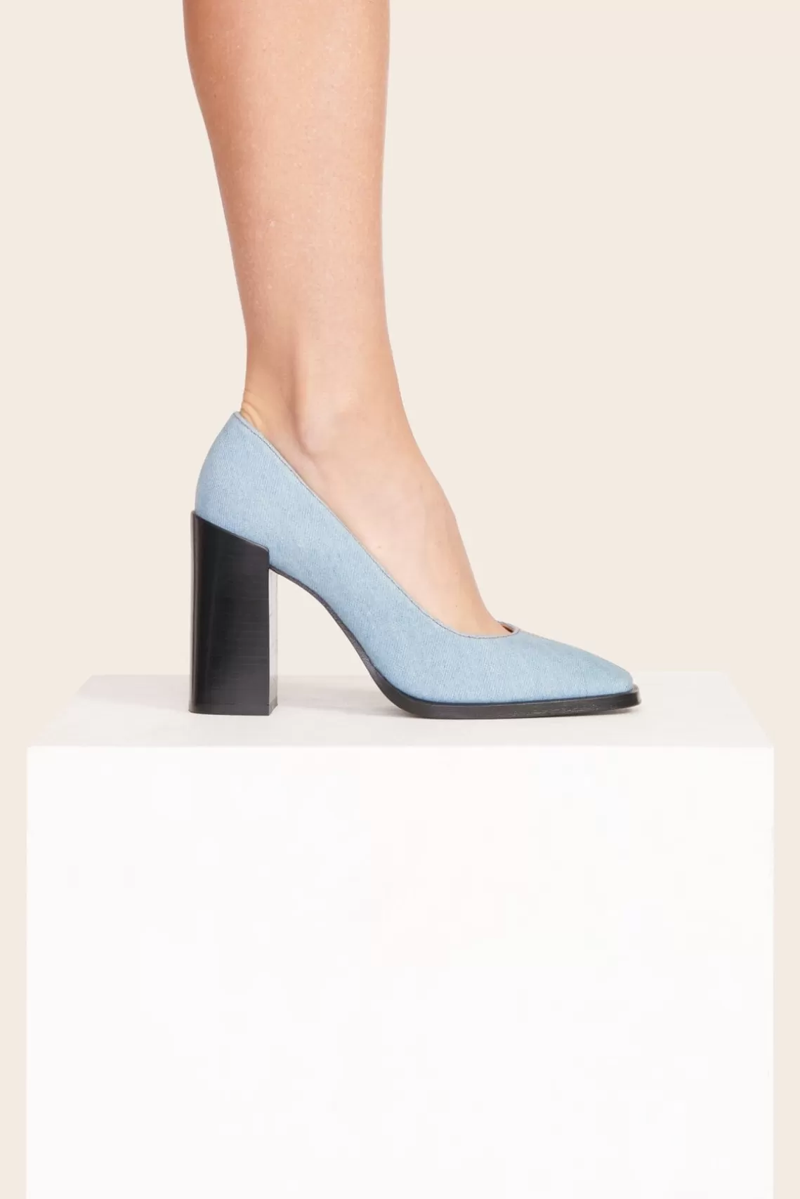 STAUD PAZ PUMP  DENIM BLUE