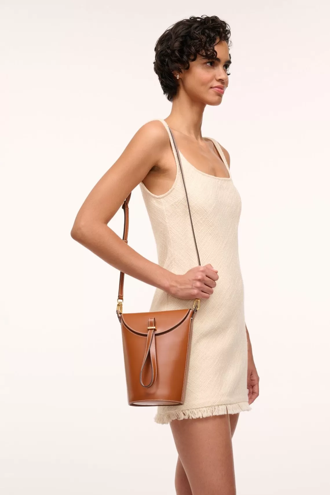 STAUD PHOEBE CONVERTIBLE BUCKET BAG  