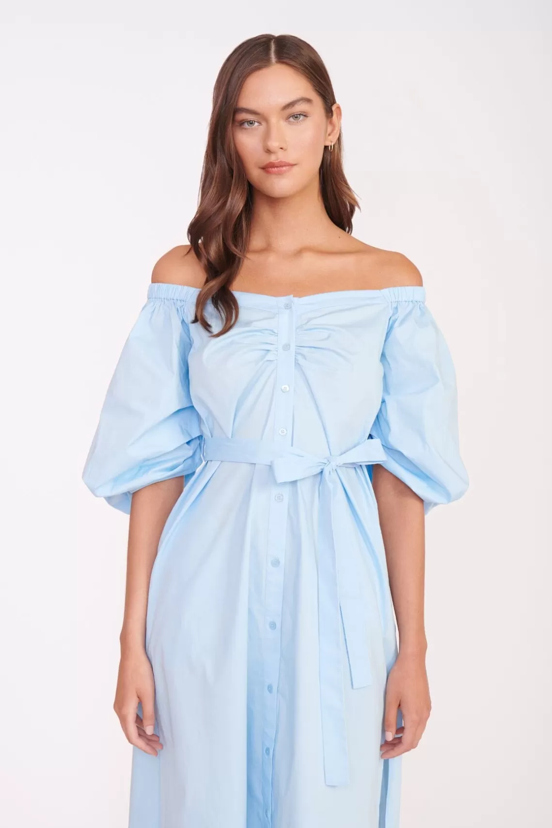 STAUD REESE DRESS  FRENCH BLUE