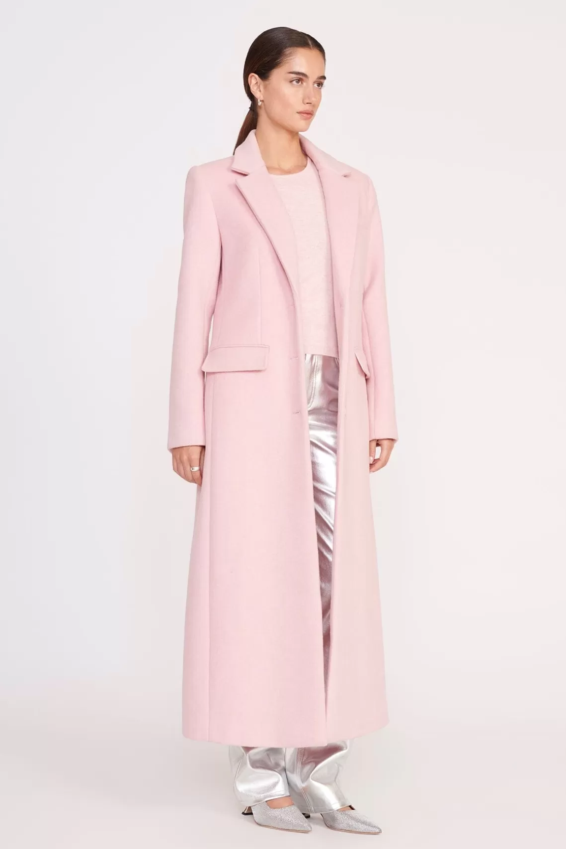 STAUD SANZA COAT  PINK SORBET