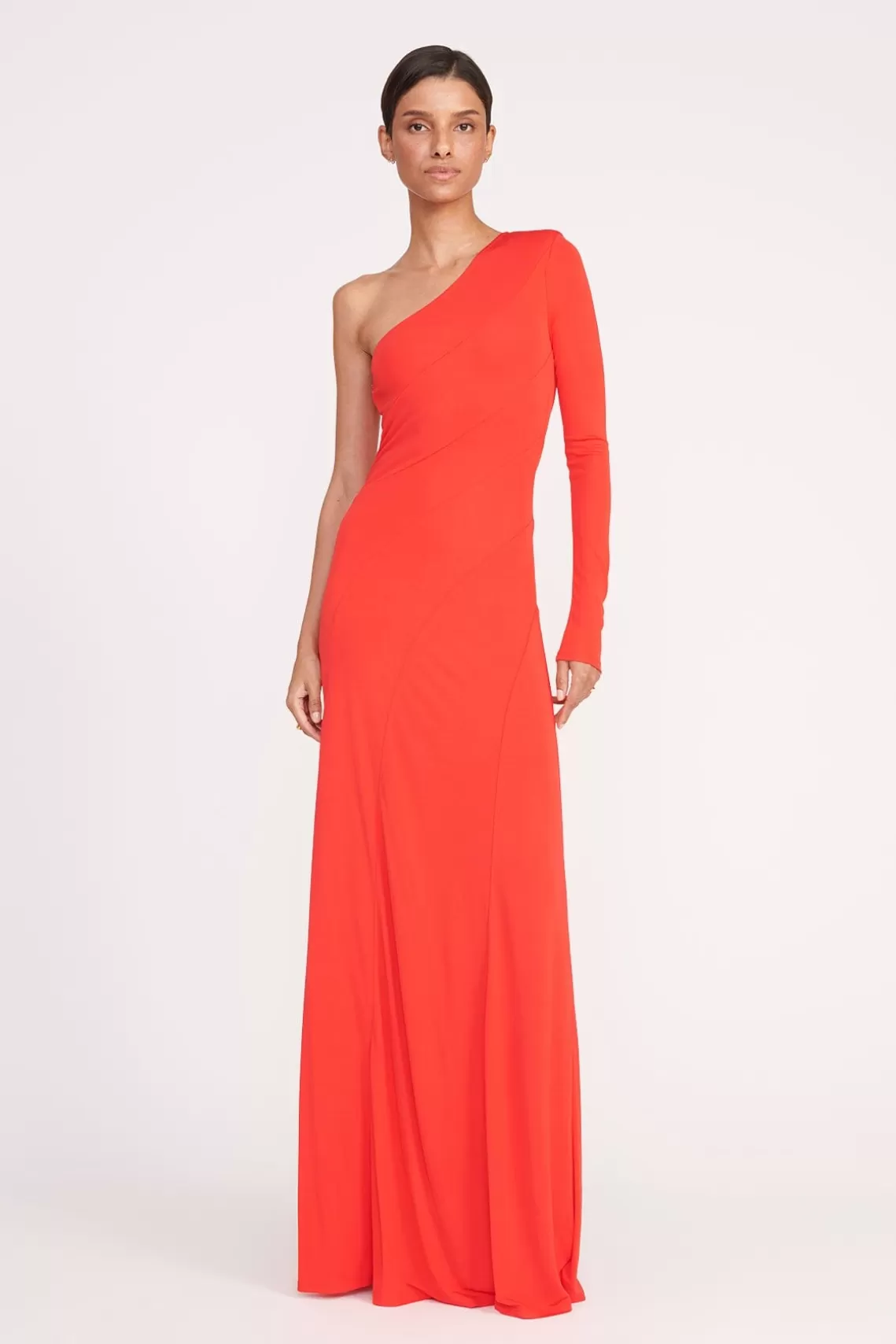 STAUD SERENA DRESS  RED ROSE