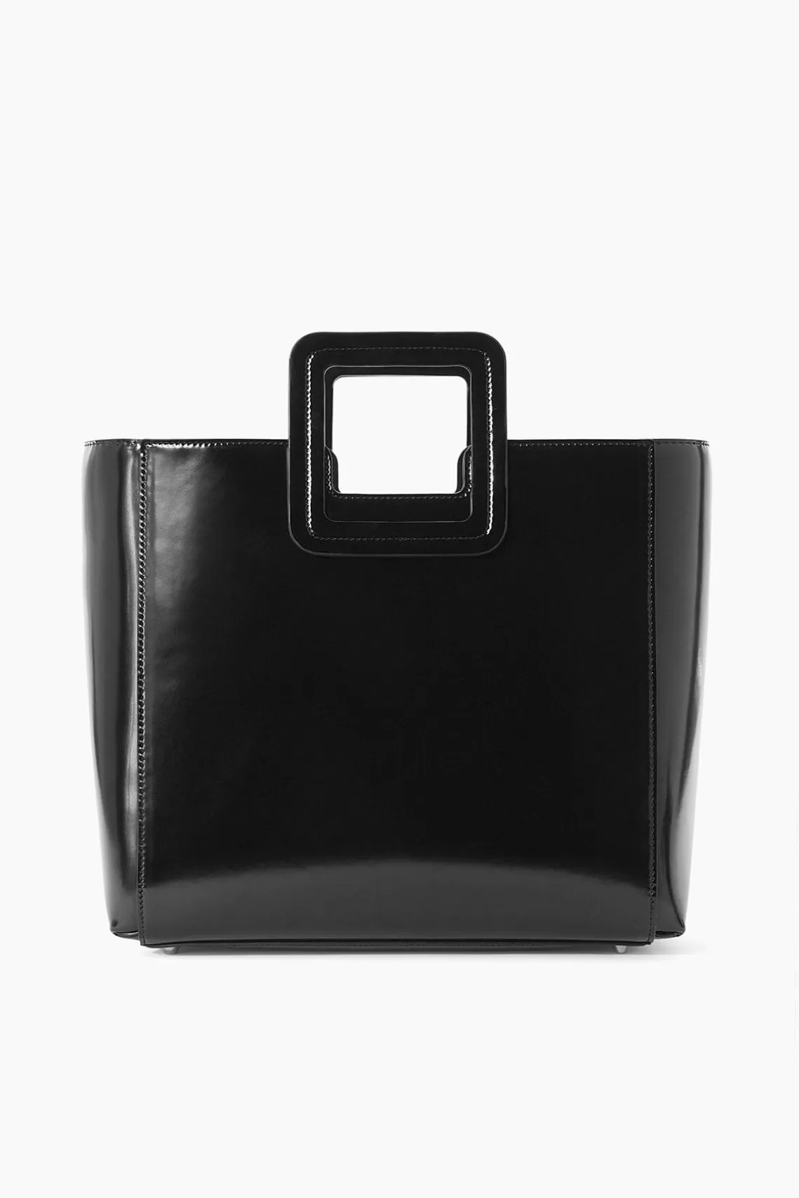 STAUD SHIRLEY LEATHER BAG   POLISHED