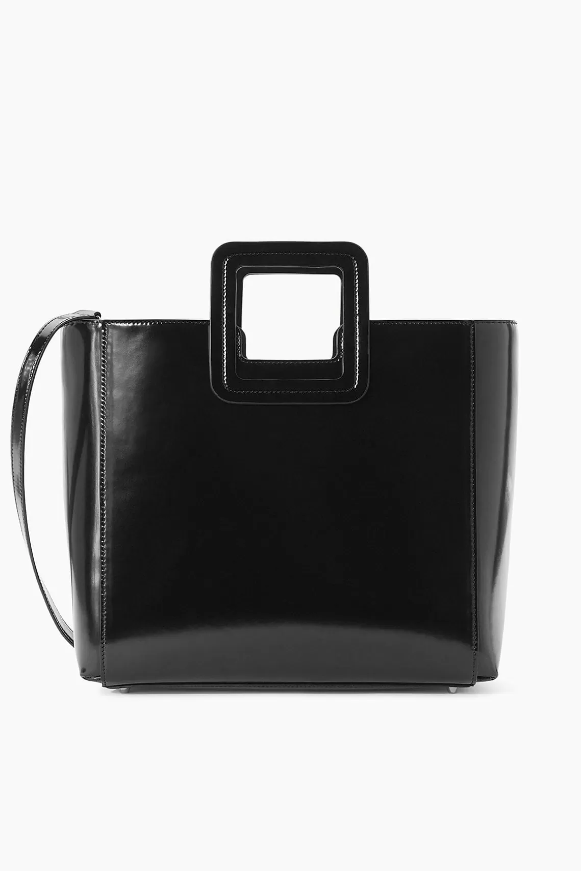 STAUD SHIRLEY LEATHER BAG   POLISHED