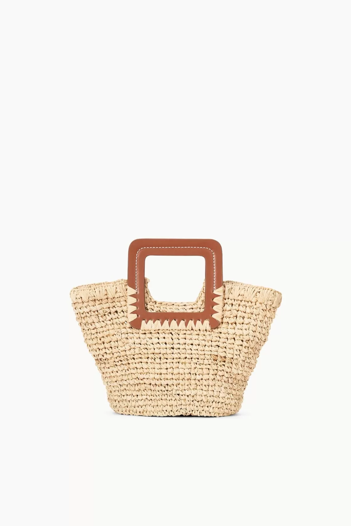 STAUD SHIRLEY MINI BUCKET BAG  NATURAL RAFFIA