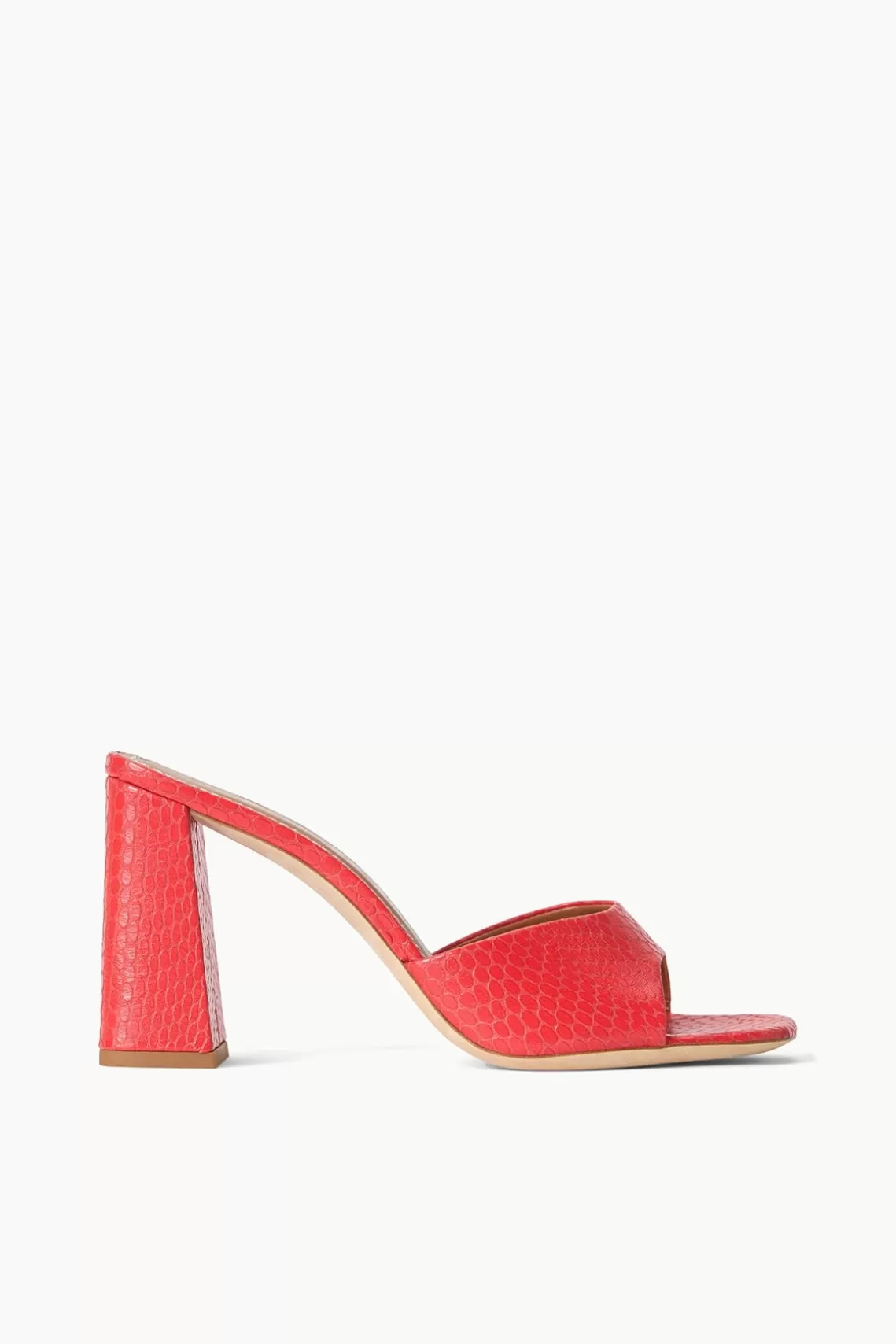 STAUD SLOANE HEEL  RED ROSE