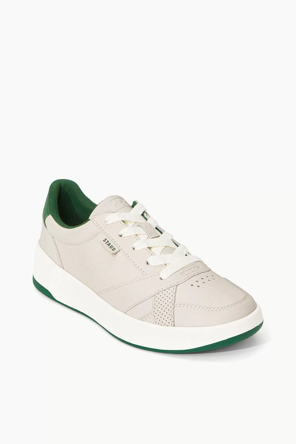 STAUD + KEDS THE COURT SNEAKER  CREAM GREEN