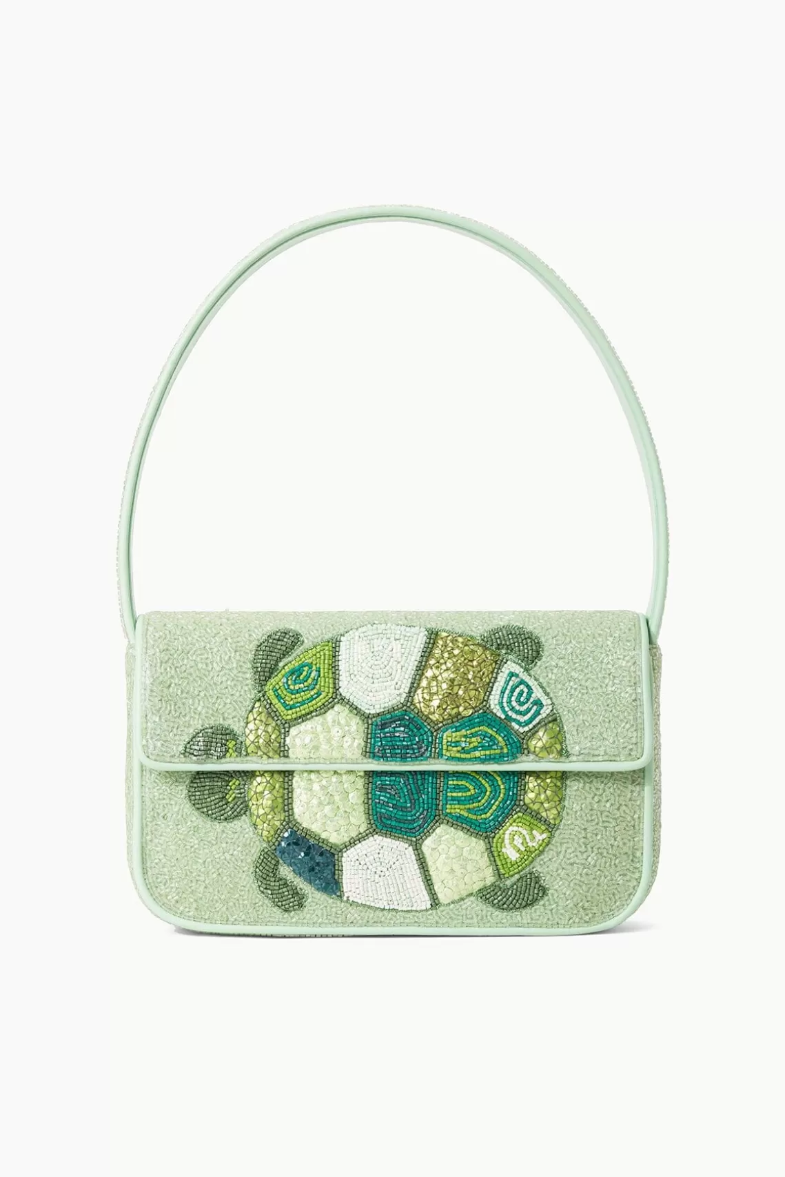 STAUD TOMMY BEADED BAG  BABY TURTLE